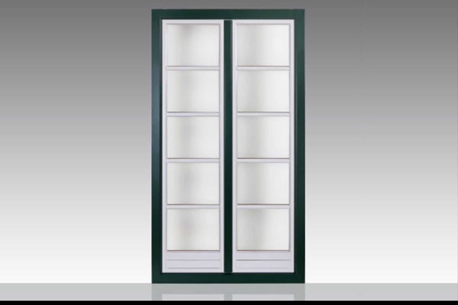 Holz Alu Balkontür Classic Moosgrün verkehr