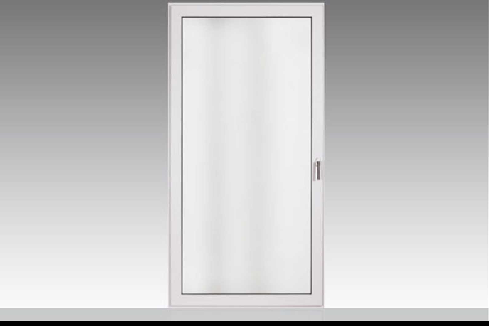 Wood aluminum balcony door modern spruce RAL interior view