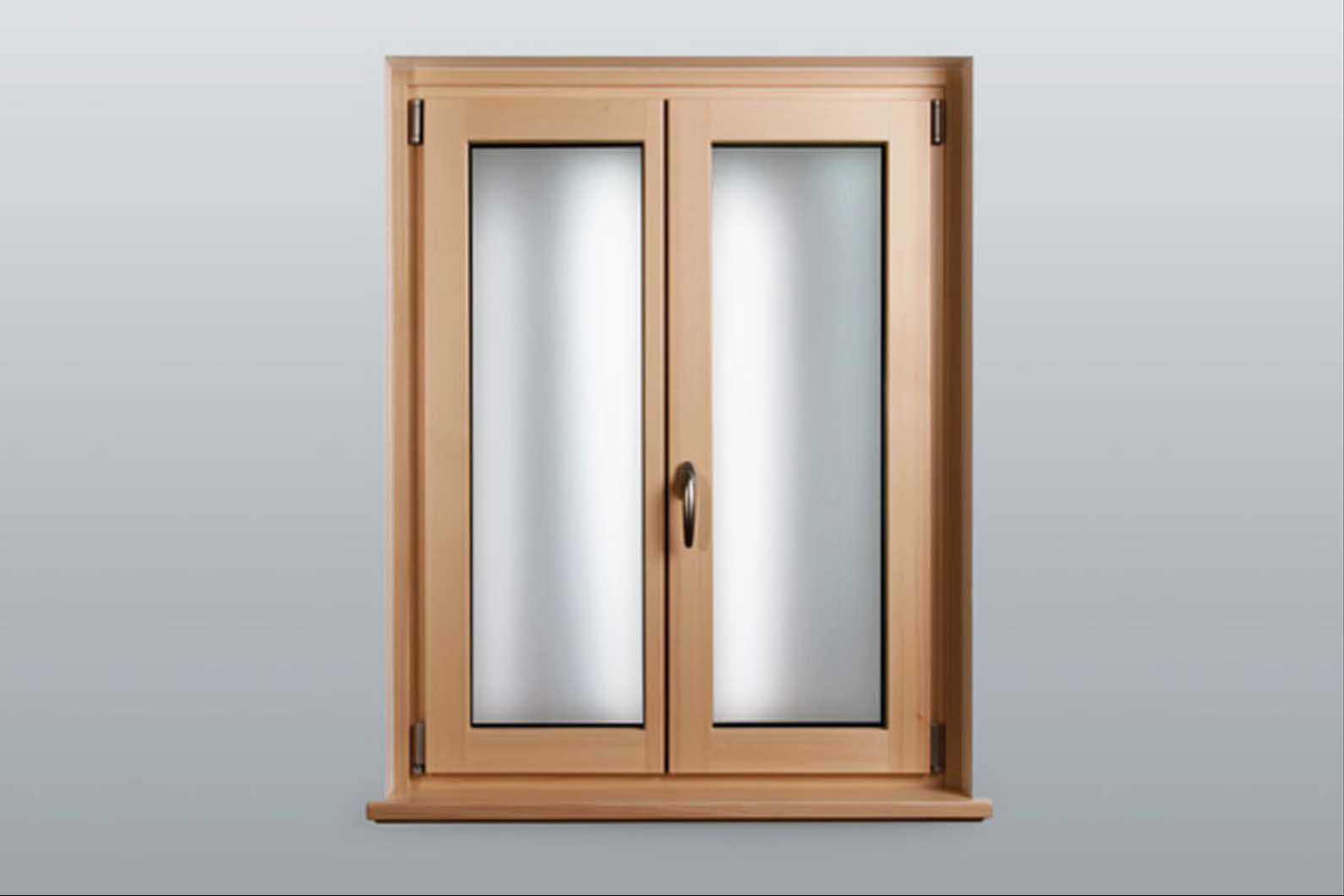 Holz Alu Fenster Classic Fichte farblos Innenansicht