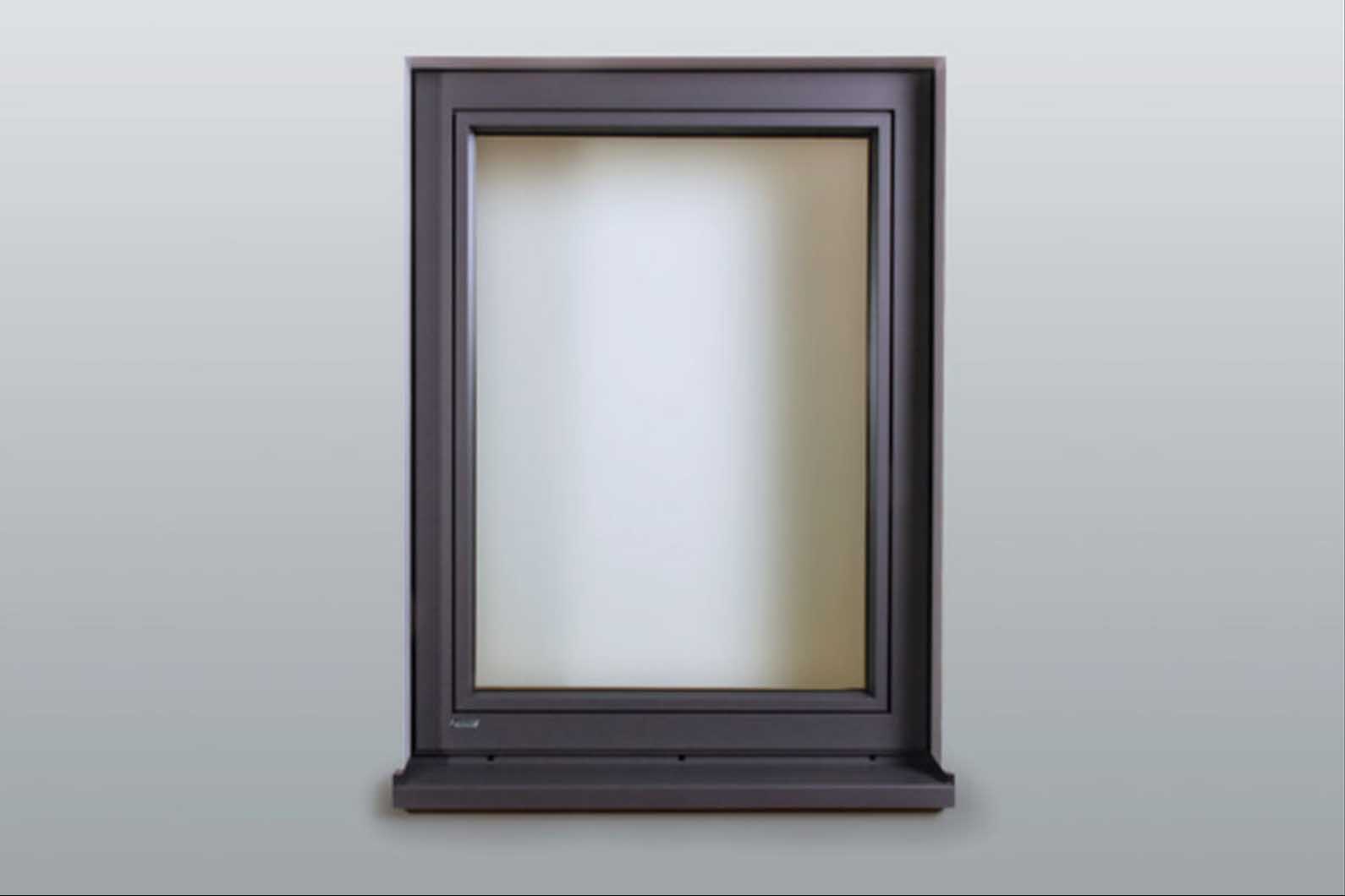 Wood aluminum window modern exterior view