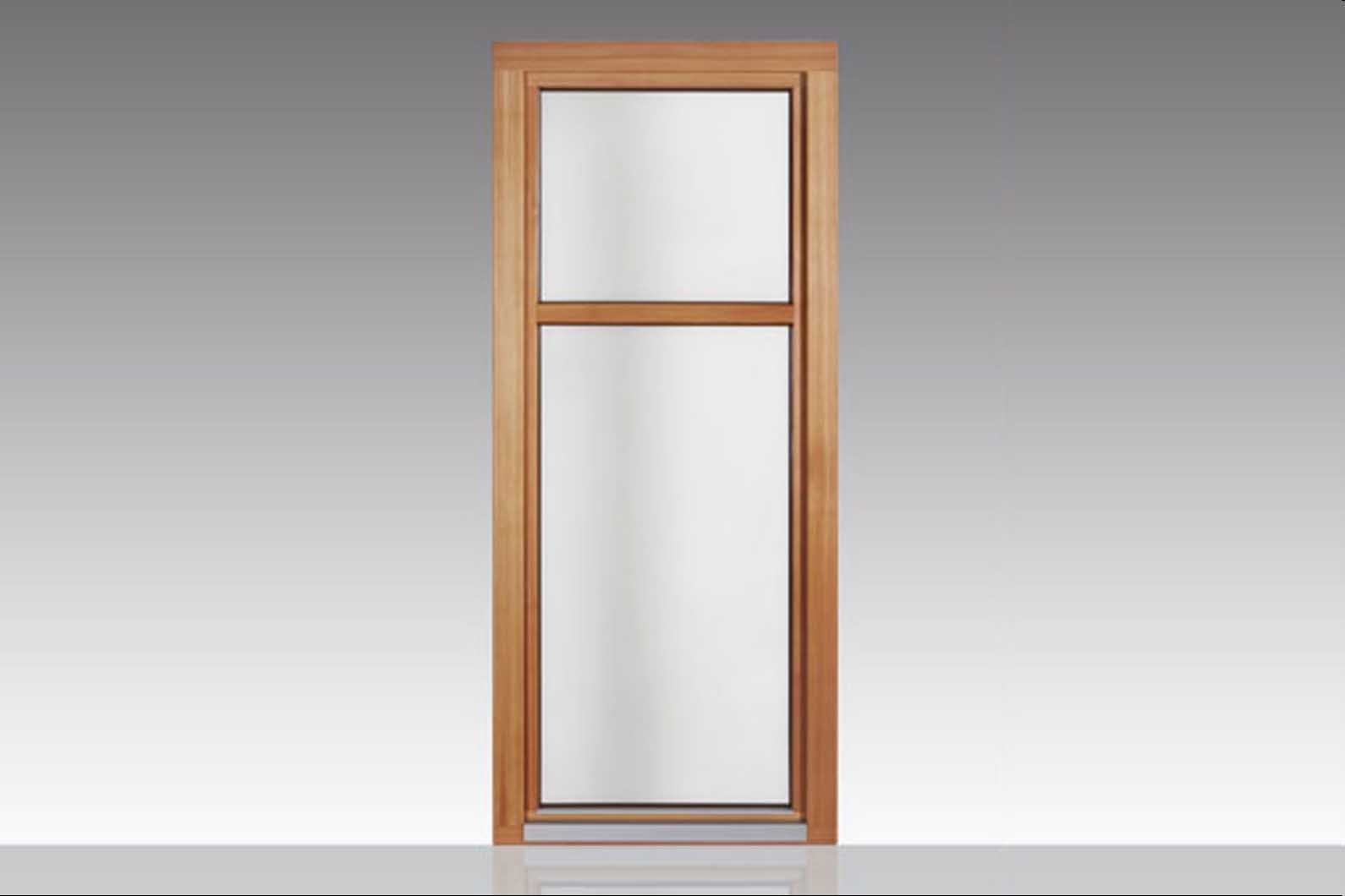 涂油落叶松木阳台门 - 外侧