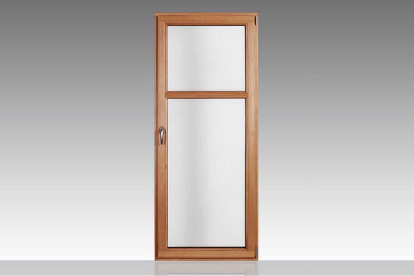 涂油落叶松木阳台门 - 内侧