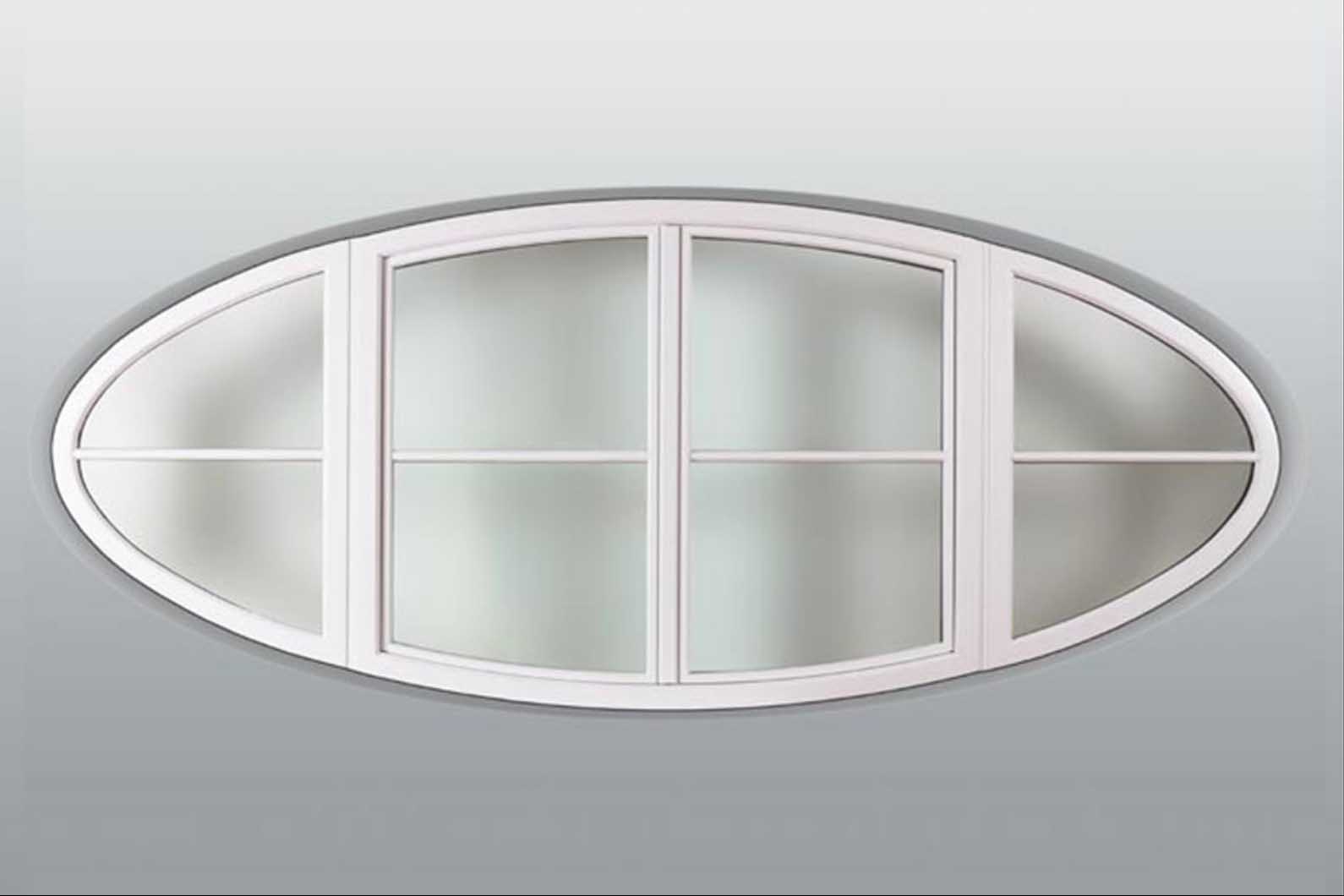 окна овальной формы, вид снаружи